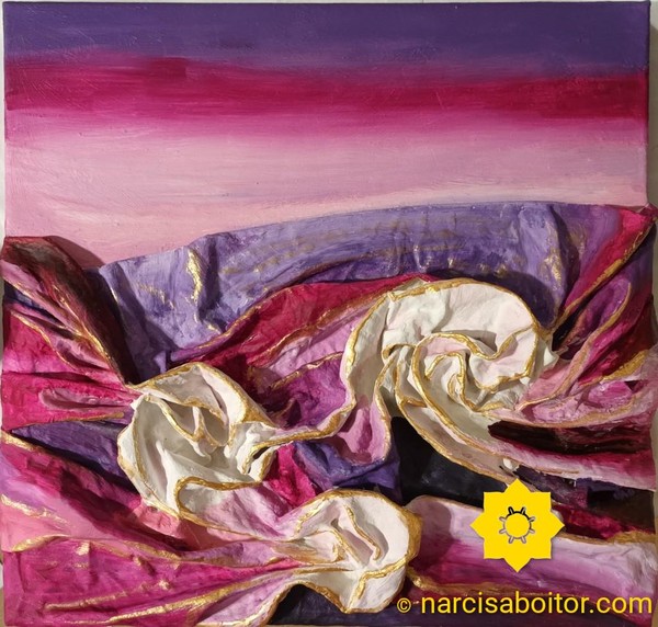 purple fantasia- Abstract 3D Artwork in Purple and Pink