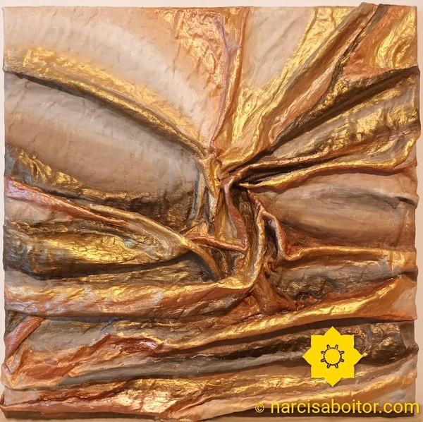 Solitude's Glow, Abstract Landscape Painting